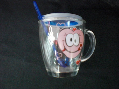 么砂玻璃帶小勺、帶蓋桃型杯 節(jié)日饋贈與廣告宣傳的精致之選